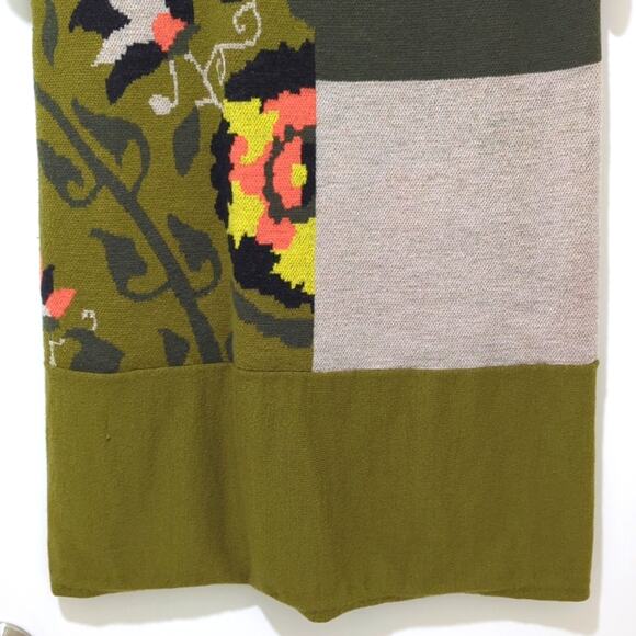 Pringle of Scotland 1815 Merino Wool Sweater Dress Women's M Knit Artsy Abstract - Picture 6 of 8